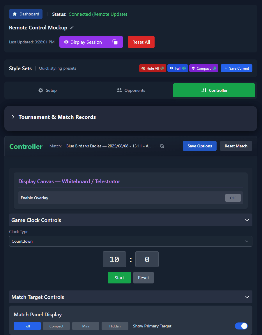 Complete Tournament Management